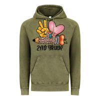 Vintage Olive peace love 2nd grade Vintage Hoodie - JahusDesignShop