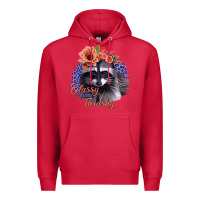 Cardinal Classy But a Little Thrashy Raccoon with Flowers Premium Hoodie - Bettercallsaul