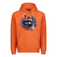 Carrot Classy But a Little Thrashy Raccoon with Flowers Premium Hoodie - Bettercallsaul