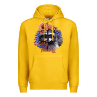 Lemon Classy But a Little Thrashy Raccoon with Flowers Premium Hoodie - Bettercallsaul