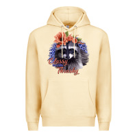 Pina Colada Classy But a Little Thrashy Raccoon with Flowers Premium Hoodie - Bettercallsaul