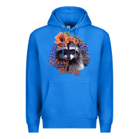 True Royal Classy But a Little Thrashy Raccoon with Flowers Premium Hoodie - Bettercallsaul