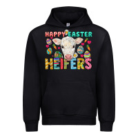 Black Happy Easter Heifers Easter Day Urban Hoodie - HowdyJamesFarm