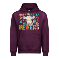 Mauve Wine Happy Easter Heifers Easter Day Urban Hoodie - HowdyJamesFarm