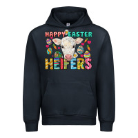 Navy Happy Easter Heifers Easter Day Urban Hoodie - HowdyJamesFarm