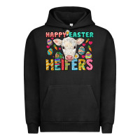 Pigment Black Happy Easter Heifers Easter Day Urban Hoodie - HowdyJamesFarm