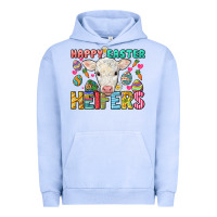 Pigment Grape Ice Happy Easter Heifers Easter Day Urban Hoodie - HowdyJamesFarm