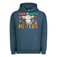 Pigment Midnight Navy Happy Easter Heifers Easter Day Urban Hoodie - HowdyJamesFarm