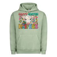 Pigment Oil Green Happy Easter Heifers Easter Day Urban Hoodie - HowdyJamesFarm
