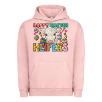 Pigment Salmon Happy Easter Heifers Easter Day Urban Hoodie - HowdyJamesFarm