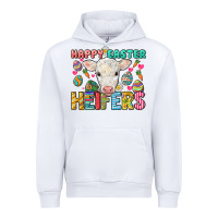 White Happy Easter Heifers Easter Day Urban Hoodie - HowdyJamesFarm