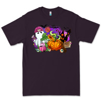 Plum Halloween ghost and jack o lantern Premium Tee - RanaPortraitStore