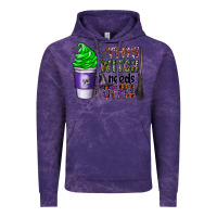 Cloud Purple this witch needs coffee Vintage Hoodie - CowhideDigitalArt