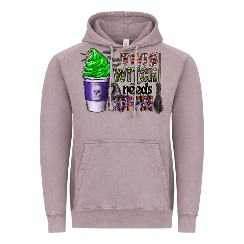 This Witch Needs Coffee Vintage Hoodie by CowhideDigitalArt | Teevron