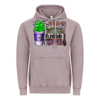 Vintage Zinc this witch needs coffee Vintage Hoodie - CowhideDigitalArt