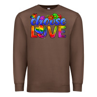 Chestnut Pride LGBTQ+ Choose Love Premium Sweatshirt - BundleAndBundleShop