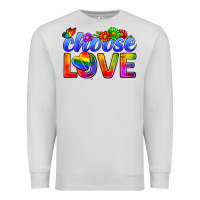 Dove Grey Pride LGBTQ+ Choose Love Premium Sweatshirt - BundleAndBundleShop