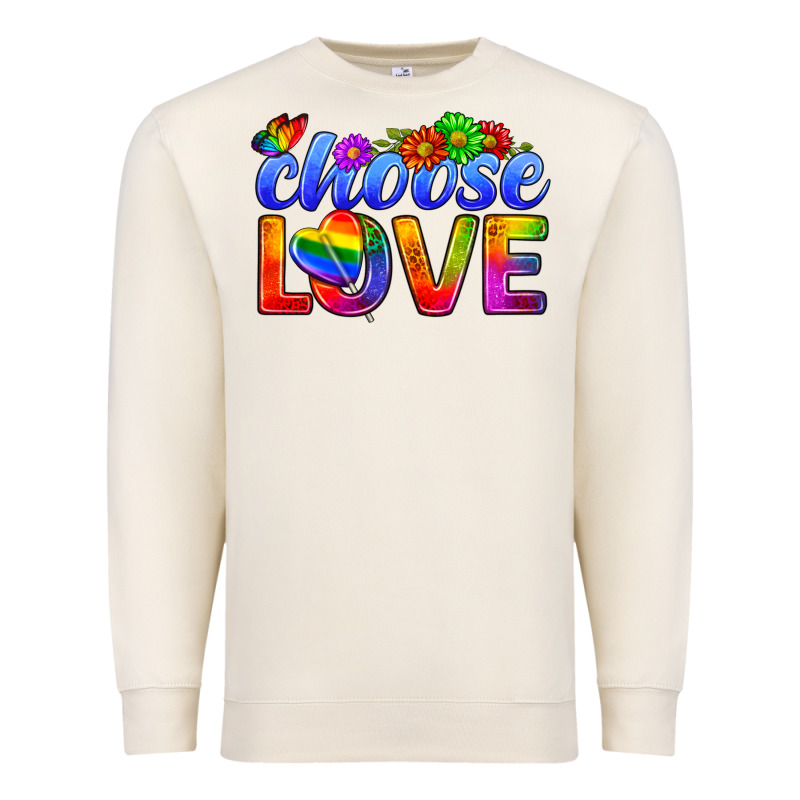 Pride Lgbtq+ Choose Love Premium Sweatshirt by BundleAndBundleShop | Teevron