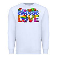 White Pride LGBTQ+ Choose Love Premium Sweatshirt - BundleAndBundleShop