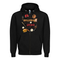 Black at the ballpark is where i spend most of my day Zipper Hoodie - MaliasSmallBusiness