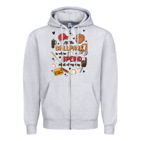 Heather Grey at the ballpark is where i spend most of my day Zipper Hoodie - MaliasSmallBusiness