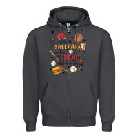 Smoke at the ballpark is where i spend most of my day Zipper Hoodie - MaliasSmallBusiness