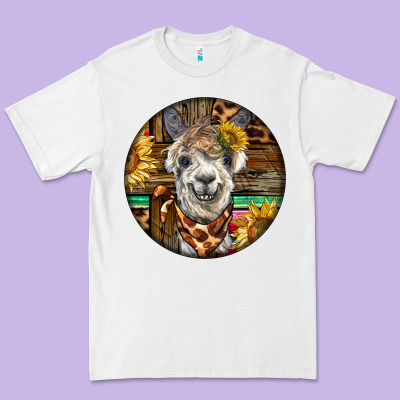 Western Alpaca Premium Tee Designed By Barkaloodesign