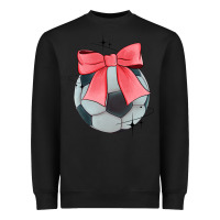 Black coquette soccer bow Heavyweight Sweatshirt - JahusDesignShop