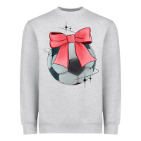 Heather Grey coquette soccer bow Heavyweight Sweatshirt - JahusDesignShop