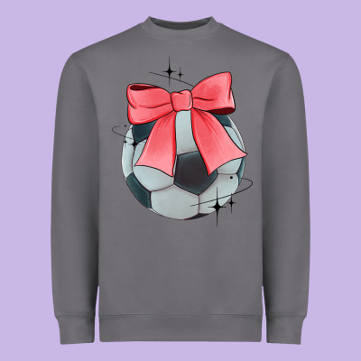 Coquette Soccer Bow Heavyweight Sweatshirt Designed By Jahusdesignshop
