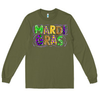 Army Green mardi gras Long Sleeve Tee - AdoDesignShop