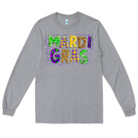Heather Grey mardi gras Long Sleeve Tee - AdoDesignShop