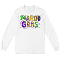 White mardi gras Long Sleeve Tee - AdoDesignShop