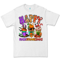 White Happy Hallothanksmas coffee cups Premium Tee - RanaPortraitStore