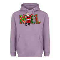 Lavender Noel Santa Heavyweight Hoodie - NancyCooperArtShop