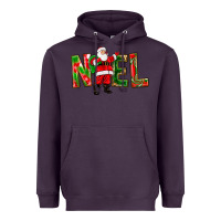 Plum Noel Santa Heavyweight Hoodie - NancyCooperArtShop