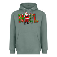 Sage Noel Santa Heavyweight Hoodie - NancyCooperArtShop