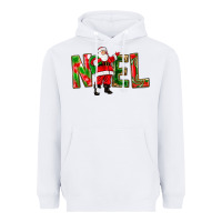 White Noel Santa Heavyweight Hoodie - NancyCooperArtShop