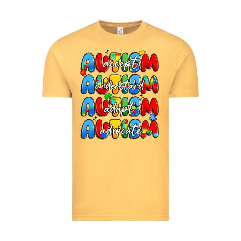 Autism Accept Understand Adopt Advocate Vintage Tee by JahusDesignShop | Teevron
