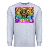 Heather Grey Western Papa Bear LGBTQ+ Tumbler Premium Sweatshirt - BundleAndBundleShop