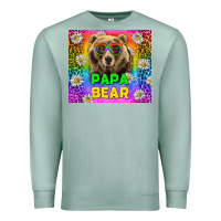 Seafoam Western Papa Bear LGBTQ+ Tumbler Premium Sweatshirt - BundleAndBundleShop