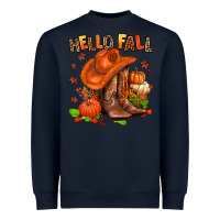 Navy hello fall pumpkins  cowgirl  and roses Heavyweight Sweatshirt - AdoDesignShop