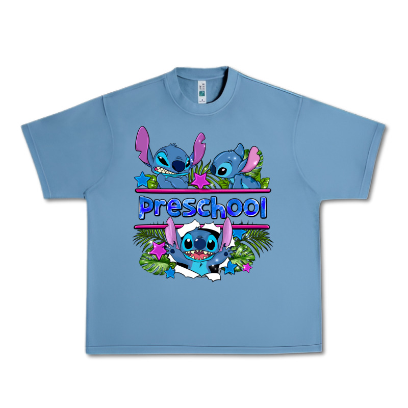 Preview Flower Stitch Blue Preschool Urban Heavy Tee by AdoDesignShop | Teevron