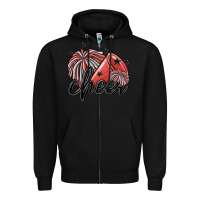 Black cheer Zipper Hoodie - MaliasSmallBusiness