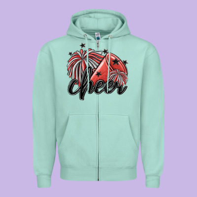 Cheer Zipper Hoodie Designed By Maliassmallbusiness