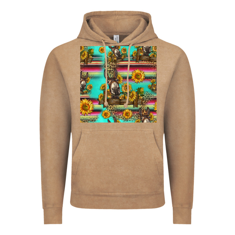 Sunflowers Donkey Seamless Pattern Vintage Hoodie by HRA Design Shop | Teevron