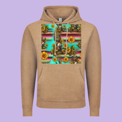 Sunflowers Donkey Seamless Pattern Vintage Hoodie Designed By Hra Design Shop