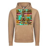 Vintage Coffee sunflowers donkey seamless pattern Vintage Hoodie - HRA Design Shop