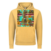 Vintage Mustard sunflowers donkey seamless pattern Vintage Hoodie - HRA Design Shop