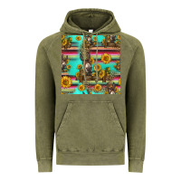 Vintage Olive sunflowers donkey seamless pattern Vintage Hoodie - HRA Design Shop